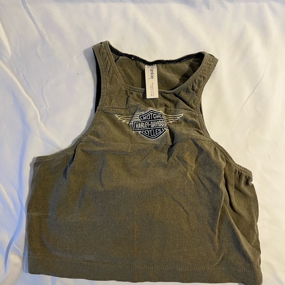 Vintage Harley Davidson Cropped Tank Top